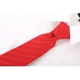 thumbnail image 5 of Scott Allan Solid Red Mens Tie | Standard Size 3.3" Adult Tie | Red Jacquard Woven Microfiber Neck Tie, 5 of 5