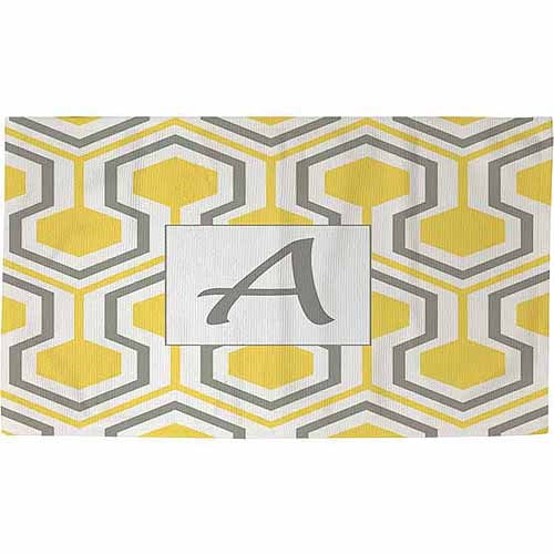 IDG Monogram Rug, Yellow