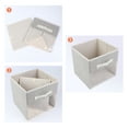 thumbnail image 3 of REGALWOVEN Storage Cube, Fabric Storage Bin with Handles, 3 Pack Collapsible Storage Basket for Organizing Clothes Books 10.6*10.6*11 Beige, 3 of 6