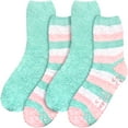 thumbnail image 6 of Super Soft Warm Cozy Fuzzy Cozy Home Socks - Aquamarine Combo - 4prs, 6 of 8