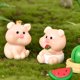 thumbnail image 4 of Gwong Decoración hogareña Adorable Piggy Figure Compact Colorfast Fairy Garden Mini estatua de cerdo para la casa de muñecas Gwong 21085286, 4 of 6