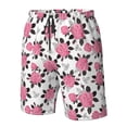 thumbnail image 4 of Zufioo Rose Flowers for Men's Casual Beach Shorts, Sports Fitness Quick-drying Drawstring Shorts with Pockets for Home Wear-XX-Large, 4 of 6