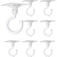 thumbnail image 1 of 8 Pieces Transparent Self Adhesive Hooks 360 Degree Rotating Hook Strong Adhesive Hook Ceiling Wall Hooks Without Drilling, 1 of 1
