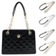 thumbnail image 3 of cadena de bolsa Metal PU Cuero Reemplazo Cadena Monedero Bolso Hombro Asa Oro + Negro Oro Magideal cadena de bolsa, 3 of 7