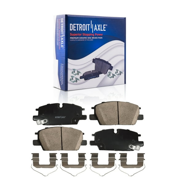Detroit Axle - Front Brake Pads for 2021-2022 Chevy Malibu GMC Terrain, 2020-2023 Equinox Cadillac CT4 Ceramic Brake Pads with Hardware Set Replacement