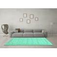 thumbnail image 3 of Ahgly Company Indoor Rectangle Abstract Turquoise Blue Modern Area Rugs, 6' x 9', 3 of 4
