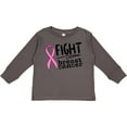 thumbnail image 3 of Inktastic Fight Breast Cancer Pink Ribbon Boys or Girls Long Sleeve Toddler T-Shirt, 3 of 5