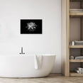 thumbnail image 5 of White Lotus Flower Canvas Print Zen Pictures Wall Art Decor Black and White Floral Painting Decor Frame Ready to Hang (Black and White Lotus Flower - 5, 12"x18"(30x45cm)), 5 of 6