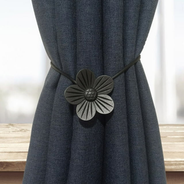 Magnetic Curtain Holder No Drill Hooks 40cm Rope Gray Modern Home Decor 2.36 Inch Backrest Ornament for Damage-Free Walls 1PC Akmoler | Metal, B