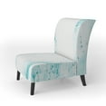 thumbnail image 2 of Designart "Blue And White Mixing In Marble" Upholstered Modern Accent Chair and Arm Chair, 2 of 5