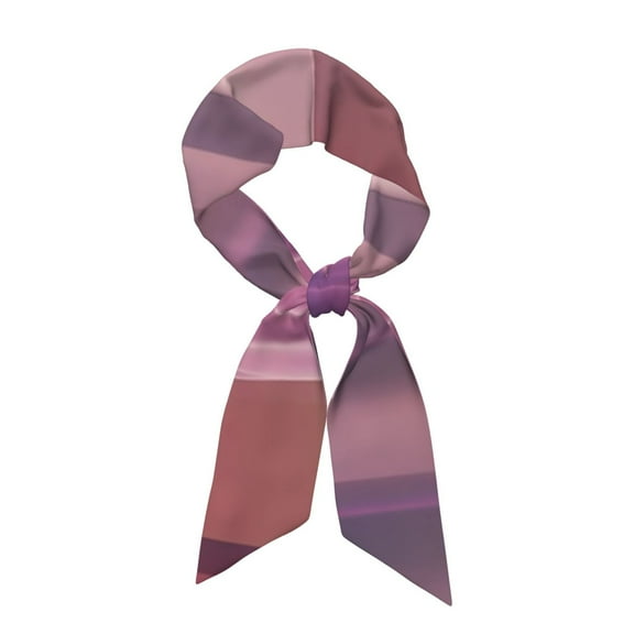 Easygdp Dreamy Moonlit Window Neck Scarf Printed Scarves Head for Women'S Fashion Satin Scarfs For Bag Hair for Dating, Travel