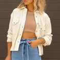 thumbnail image 2 of LYXSSBYX Women Long Sleeve Shacket Jacket Hot Sale Clearance Women Fashion Casual Comfortable Soild Long Sleeve Tops Jacket Outwear, 2 of 5