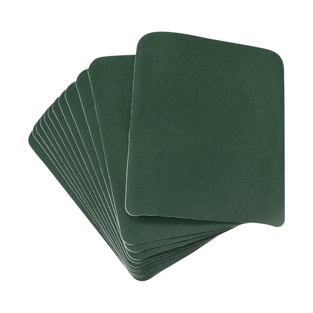 Tela Parche Termoadhesivos Unique Bargains Parches Verde Oscuro 4.9'x3.7' Paquete de 12
