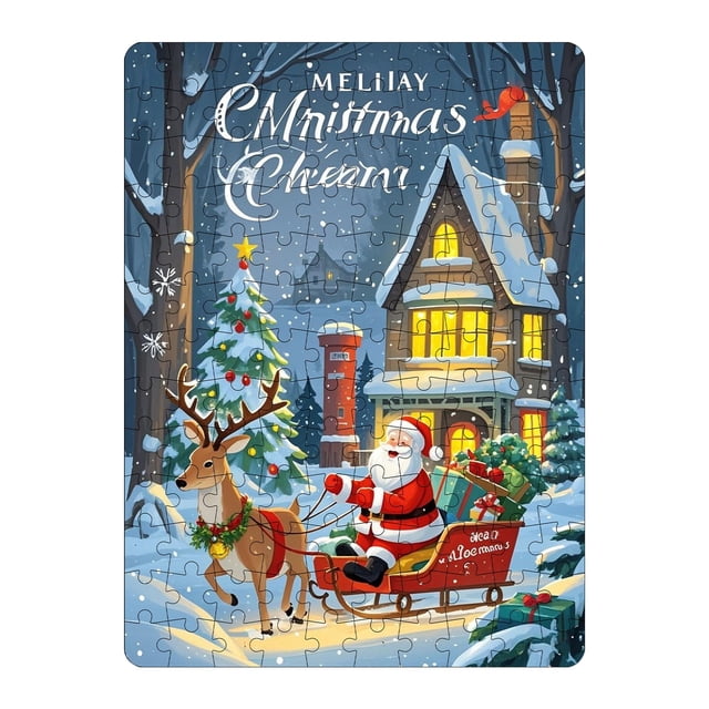 Rompecabezas de Papel Navideños de 130 Piezas para Niños | Juego Educativo Ideal para Regalar En Navidad | Estimula El Pensamiento Crítico | Material de Papel Resistente | Ideal para Compartir En Fam