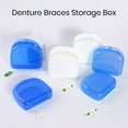 thumbnail image 1 of 1Pc/2Pcs Denture Storage Box Various Shapes Eco-friendly PP Portable User-friendly Securely Store Braces Case, 1 of 8