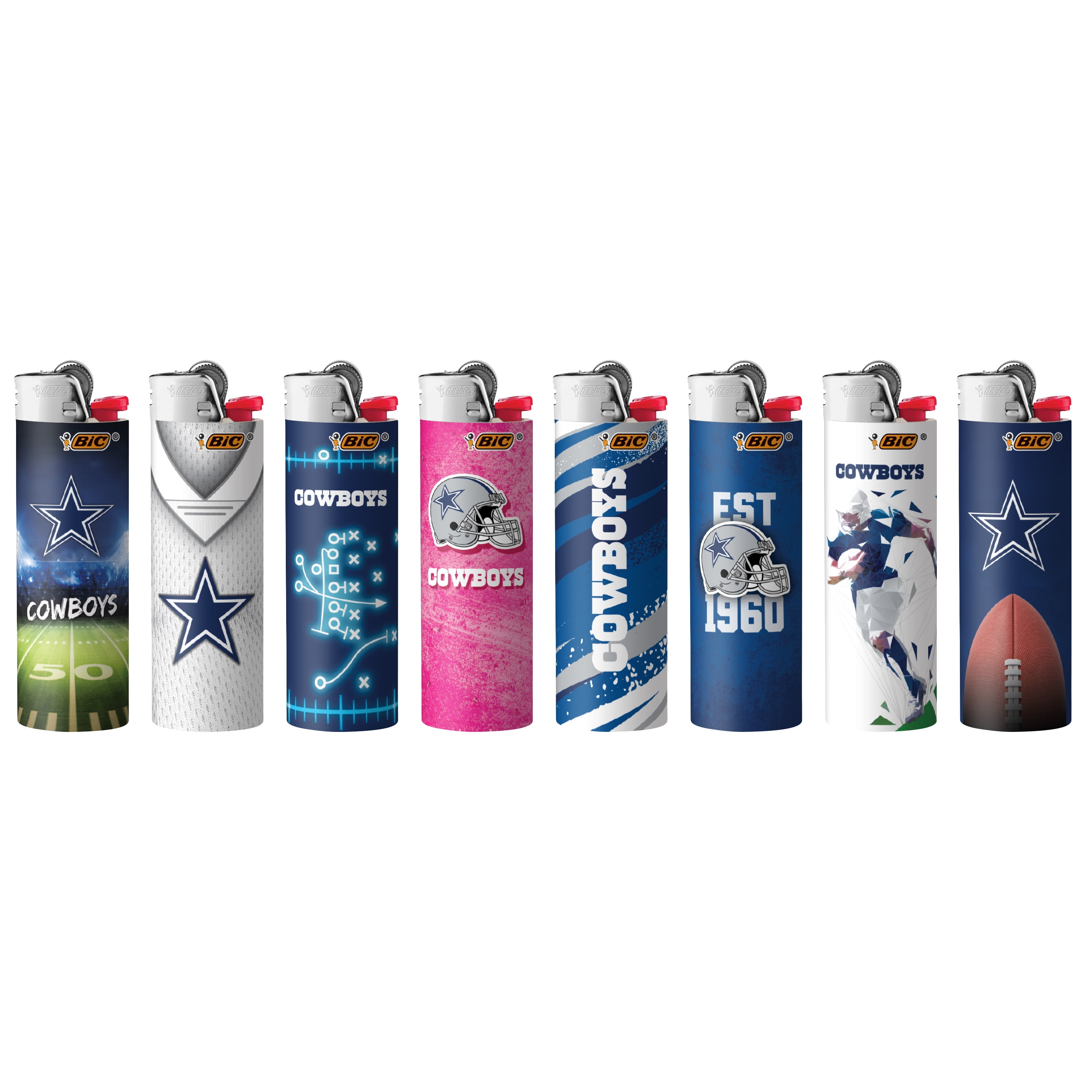 BIC Special Edition Dallas Cowboys Series Maxi Pocket Lighters, Assorted 6-Pack