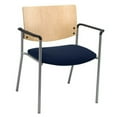 thumbnail image 2 of KFI Studios Evolve Big & Tall Dining Chair with Arms, Chocolate Wood Back, Black Seat, 2 of 6