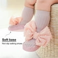 thumbnail image 4 of Laklulu Calcetines deportivos para bebé con lindo lazo Calcetines de piso antideslizantes para niños pequeños de 2 piezas adecuados para recién nacidos/bebés/niños pequeños, 4 of 5