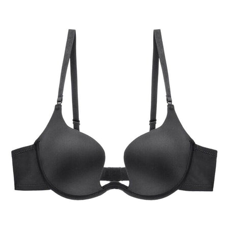 Tumotour Full Coverage Bras For Women Invisible Without Steel Ring Gathering Push-Up U-Shaped Beautiful Back Nursing Bra Lightly Padded Full Figured Coverage Soft Breathable Seamless Bra