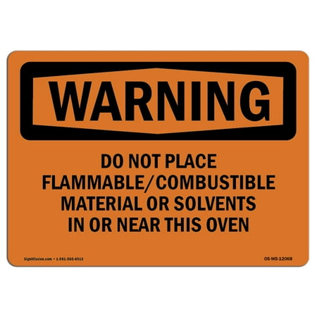 UPC 713339496788 product image for OSHA WARNING Sign - Do Not Place Flammable Combustible  %7C Choose from: Aluminu | upcitemdb.com