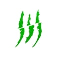 thumbnail image 3 of 1x Green Die-Cut Monster Claws Scratch Headlight Decal Vinyl Sticker Halloween Decor Universal Fit, 3 of 6