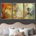 thumbnail image 3 of wall26 Framed Canvas Print Wall Art Set Green, Gray &amp; Yellow Paint Smudge Display Abstract Shapes Illustrations Modern Art Bohemian Multicolor for Living Room, Bedroom, Office - 16"x24", 3 of 5