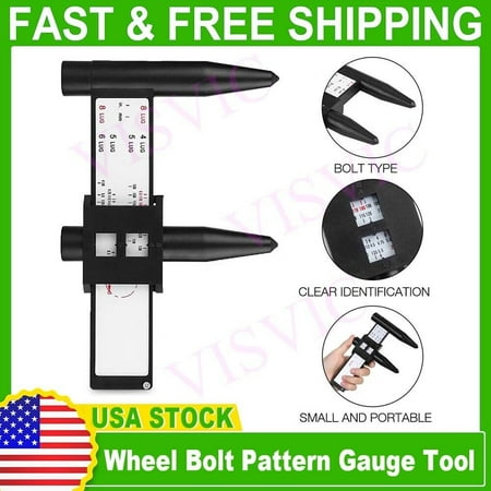 

Wheel PCD Gauge Rim Bolt Pattern Measuring Tool for 4 5 6 Holes Sliding Caliper◇