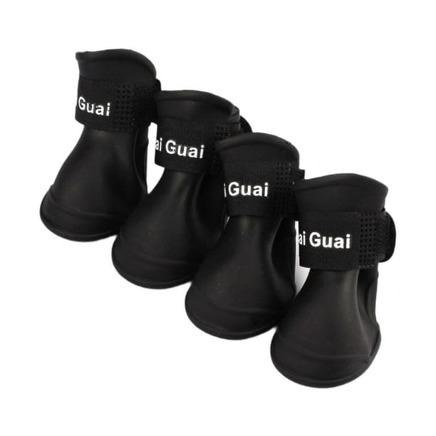4x Botas para Perros Zapatos Impermeables para Perros Cómodos Transpirables Suela Antideslizante Patas de Perro L