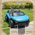 thumbnail image 6 of 12V Kids Ride On Car with Remote Control, Volkswagen Beetle Powered Electric Car for Kids, Ride On Toy with 4 Wheel Suspension, Bluetooth Music, LED Headlights, Cars for Kids Ages 3–5, Blue, 6 of 9