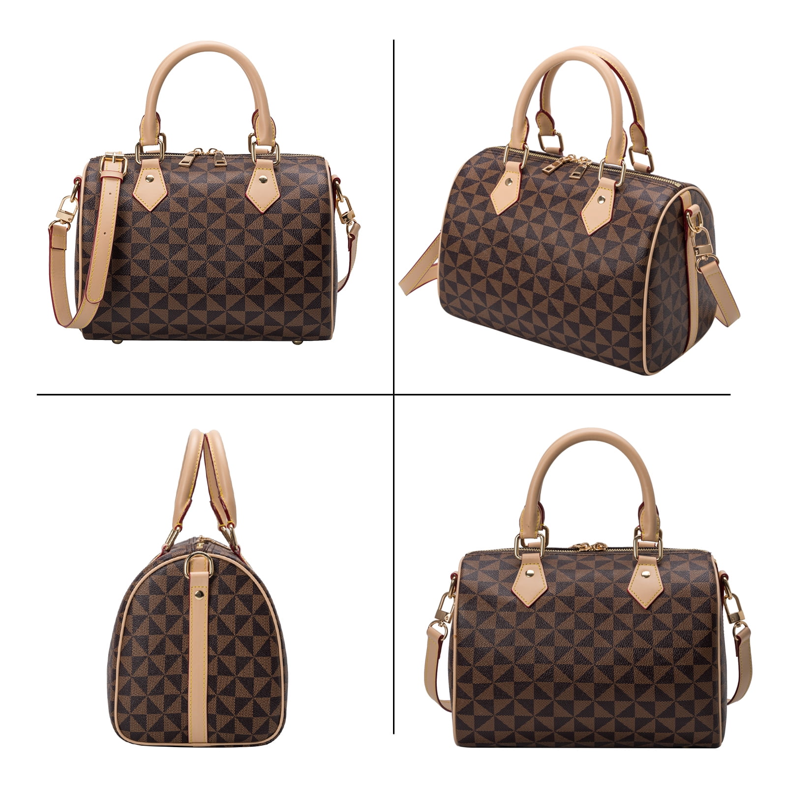 GOWELL Fashion Large Capacity Boston Pillow Bag for Women's Versatile Single Shoulder Diagonal Cross Bag Hobo Handbag Tote Bag Top-Handle Satchel Purse with Adjustable Shoulder Strap