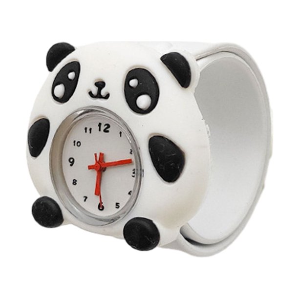 Reloj de dibujos animados Sonducket rojo Preciso para niños reloj de silicona Panda