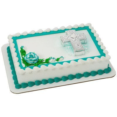 Boy Baptism Christening Communion Religious Cross Edible Cake Topper Image Sheet 