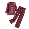 thumbnail image 2 of FCLoft Women's XL-3XL 2-Piece Pajama Set - Winter Flannel Brushed Cotton Button Top & Pants, 2 of 9