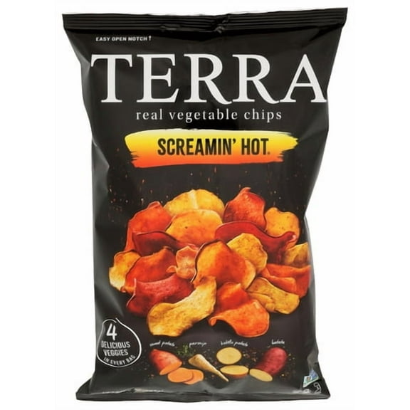 Pack of 12 Terra Chips Screamin' Hot 5 oz