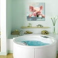 thumbnail image 5 of WFSposter Bathroom Wall Art Cute Pig Pink Rose Painting Funny Animal Picture Canvas Prints, Modern Watercolor Artwork Framed for Bedroom Living Room Kitchen Dinning Room Home Office Wall Decor, 5 of 6