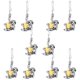 thumbnail image 2 of Aretes para Dama SlothyLov 5 Pzas Aretes Oso Perezoso/Corazón Gris/Dorado Metal., 2 of 2