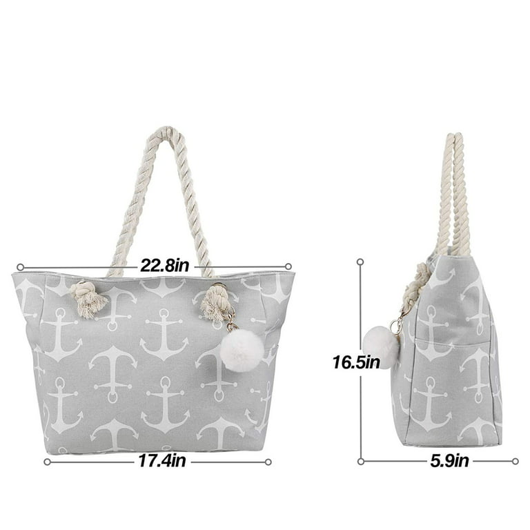 Extra Large Canvas Tote Bag With Zipper Large Canvas Beach Bags