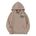 thumbnail image 4 of Girl Hoodie Valentines Day Sweatshirt Long Sleeve Casual Heart Sweatshirt Crewneck Sweatshirt Pullover Little Girls Clothes Size 9-10 Years, 4 of 4