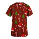thumbnail image 5 of Camisas Navideñas Para Mujer Moda de Manga Corta Con Cuello en V Tops Uniforme de Trabajo Estampado de Navidad Con Bolsillo Blusa Tops Odeerbi  ODB202647, 5 of 5