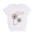 thumbnail image 4 of CALAFEBILA Women's T Shirt Crop Shirts for Teen Girls,Women Fashion Floral Print T-shirt Summer Short Sleeve Crew Neck Tops for Women 2024, 4 of 6