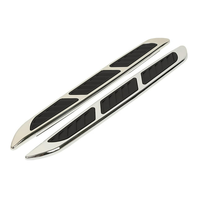 2pcs Chrome Universal Car Air Flow Fender Side Mesh Vent Decoration Sticker