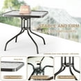 thumbnail image 5 of Arlopu 5 Piece Patio Dining Set, Patio Glass Table & 4 Stackable Chairs with Umbrella Hole for Backyard & Gardens, All Weather, 5 of 10