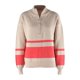 thumbnail image 5 of VISgogo Mujer Otoño Invierno Jersey de Punto Manga Larga Solapa Cremallera Patchwork Sudadera VISgogo moda, 5 of 8
