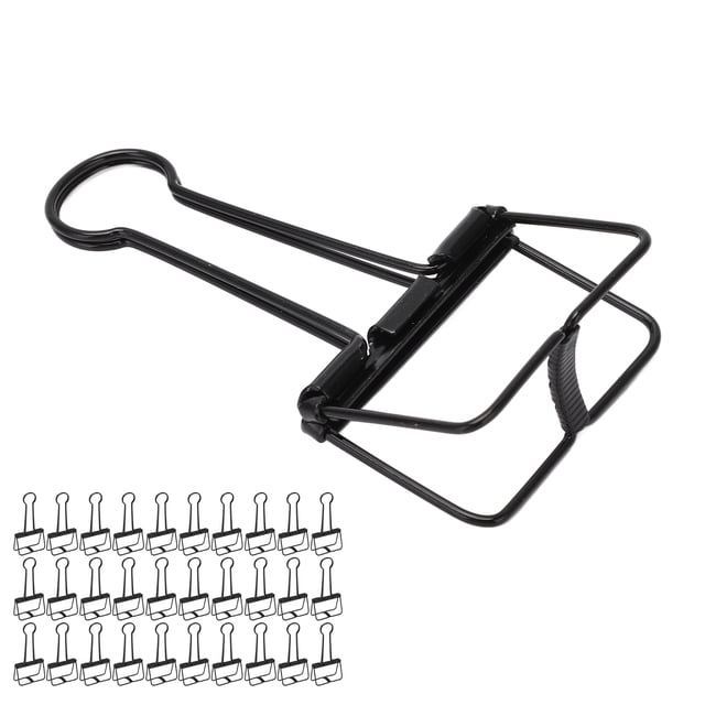 Wire Binder Clips, Hollow Out Paper Clamps 30Pcs 2 Inch For Papers Black,Bronze,Purple Bronze