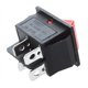 thumbnail image 3 of Interruptor basculante NQ DPST de luz roja 4 pines 16 A/250 V CA 20 A/125 V CA 8 piezas, 3 of 4