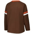 thumbnail image 3 of Women's Fanatics Brown Cleveland Browns Plus Size Won & Done Lace-Up V-Neck Long Sleeve T-Shirt, 3 of 3