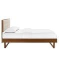 thumbnail image 5 of Modway Bridgette Queen Wood Platform Bed with Angular Frame in Walnut/Beige, 5 of 10