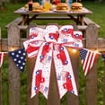 thumbnail image 5 of Junepar Red White Blue Patriotic Decorative Bow 250 Year Anniversary 4th of July Star Stripe Bow Patriotic Wreath Bow for Front Door Porch Wreath & Outdoor Decor, 5 of 5