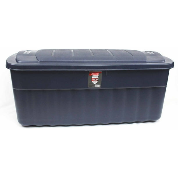 Rubbermaid 50 Gallon Jumbo Dark Indigo Metallic Roughneck Storage Box
