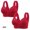 Red, variant on WREESH 2 Pack Push-Up Bra Ladies Wireless Comfortable No Underwire Bras Breathable Gathering Front Opening Buckle Bra Women Underwear Beige